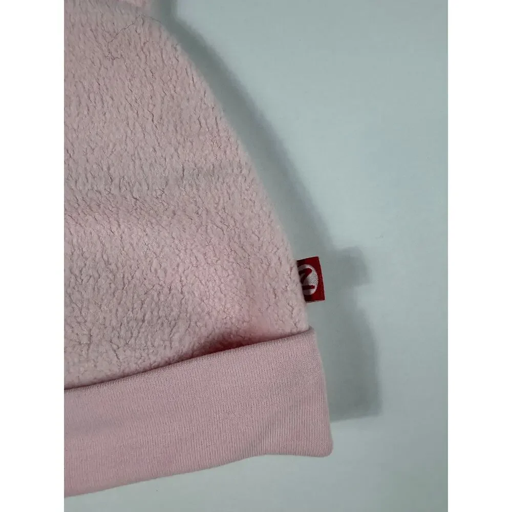 Zutano Baby Pink Fleece Bear Ear Hat 24 months
